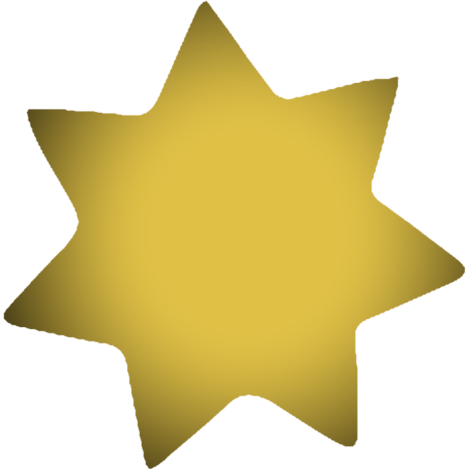 Plakfiguren zevenster goud